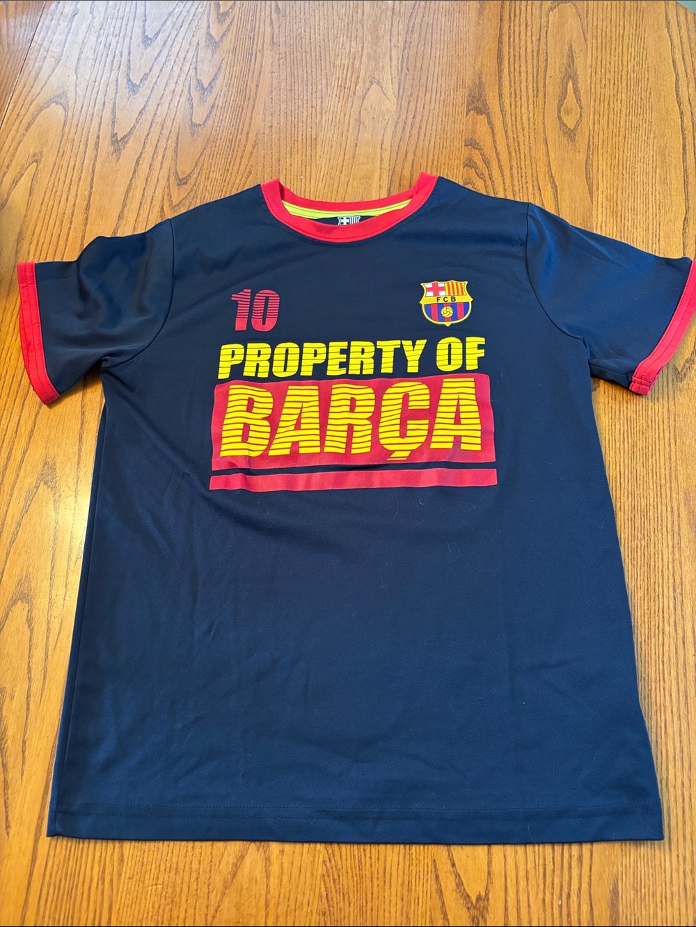 Kids ‘Property of Barça' Graphic Short Sleeve Tee